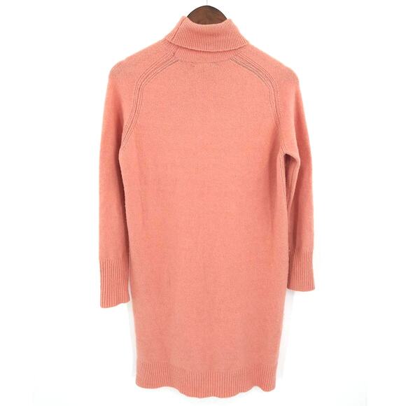 J. Crew Pink Lowell Turtleneck Sweater Dress Super Soft Yarn Wool Blend Sz Small - Picture 3 of 5